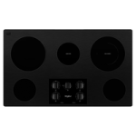 Parrilla Electrica de 36 IN 5 quemadores Vitroceramica Negro